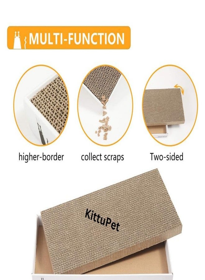 KittuPet Cardboard Scratching Pad & Lounger - X Large, 2-Sided, Heavy, No-Shedding, Long-Lasting (Rectangle) Size 48x24x5 cm - Image 5